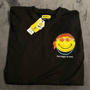 Chinatown Market X Smiley Size L Don’t Happy, Be Worry T Shirt Graphic Tee NEW